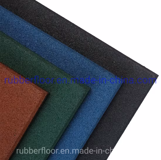 China Factory Bunte schwere Dichte Outdoor-Spielplatz-Gummibodenfliesen, Gummimatte, Bodenmatte für Kinder, Kindergärten