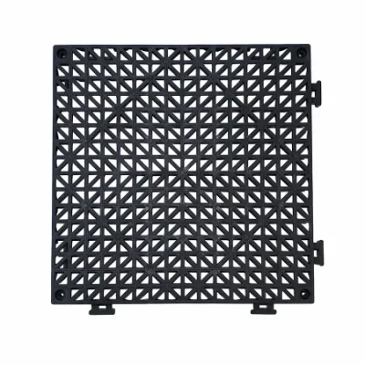 Modulares ineinandergreifendes Kissen, 29,2 x 29,2 cm, Matte für Bodenfliesen, Abfluss, Pool, Terrasse, Balkon, Hof, Haustierbereich, Waschmaschinenmatte (schwarz)